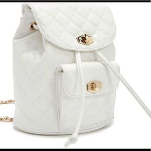 White gold chained backpack